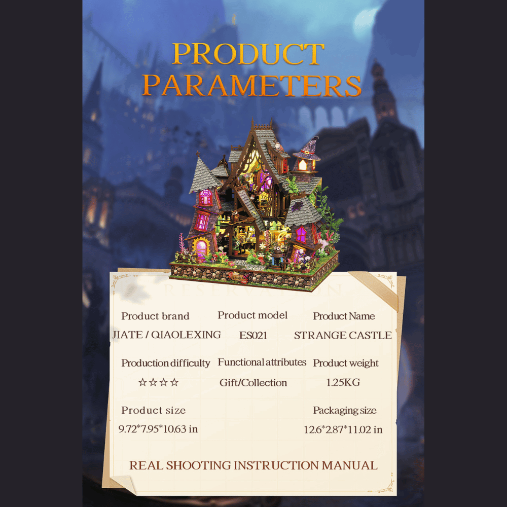 Strange Castle DIY Mini House Kit l DIY Miniature Kit - ROCOXIA