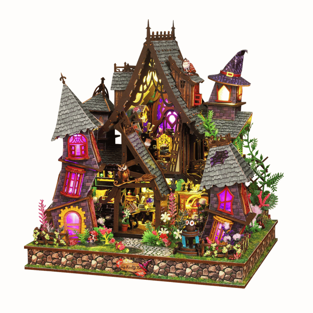 Strange Castle DIY Mini House Kit l DIY Miniature Kit - ROCOXIA