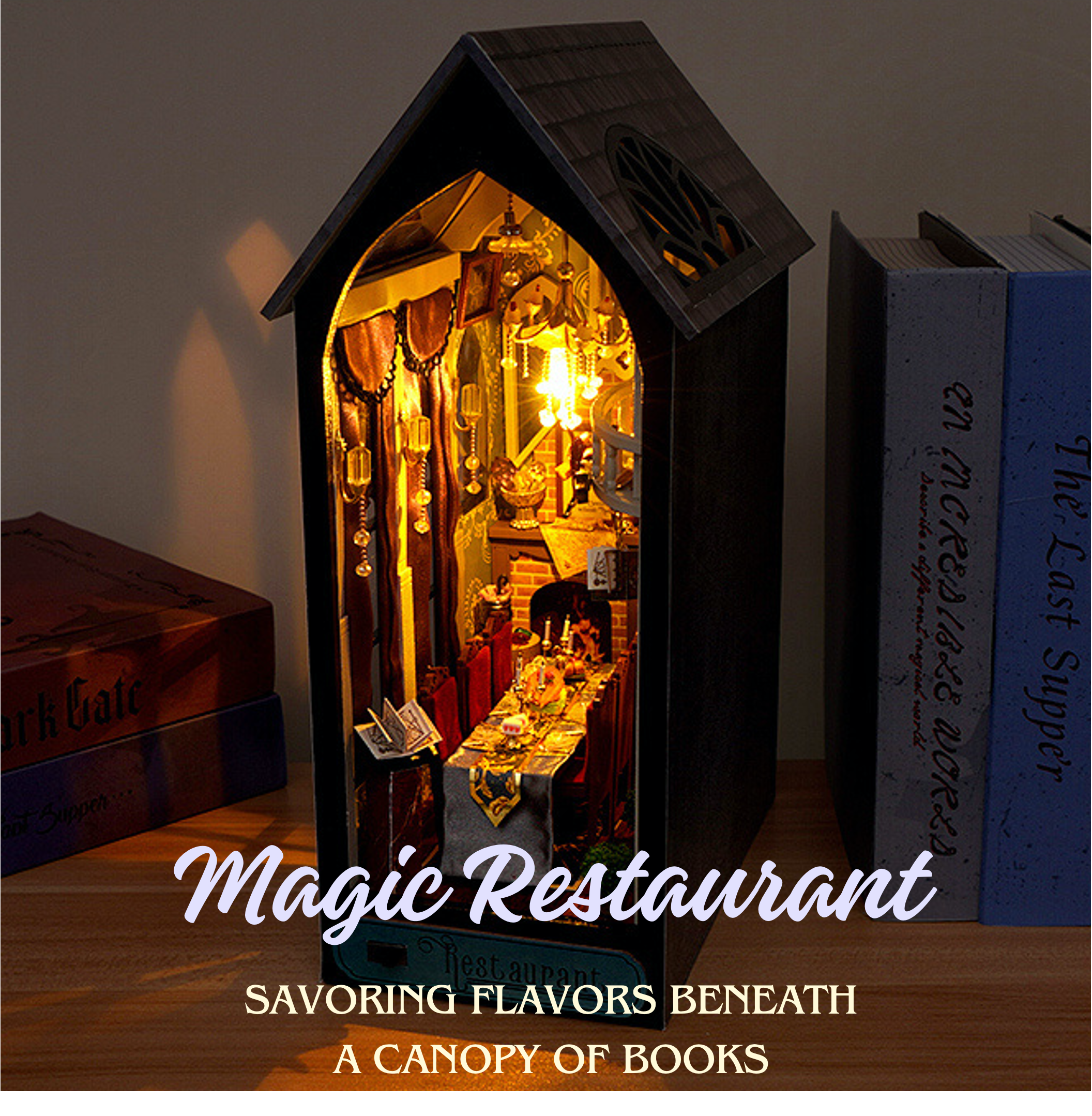 Rocoxia Magic Restaurant DIY Book Nook Kit - Rocoxia