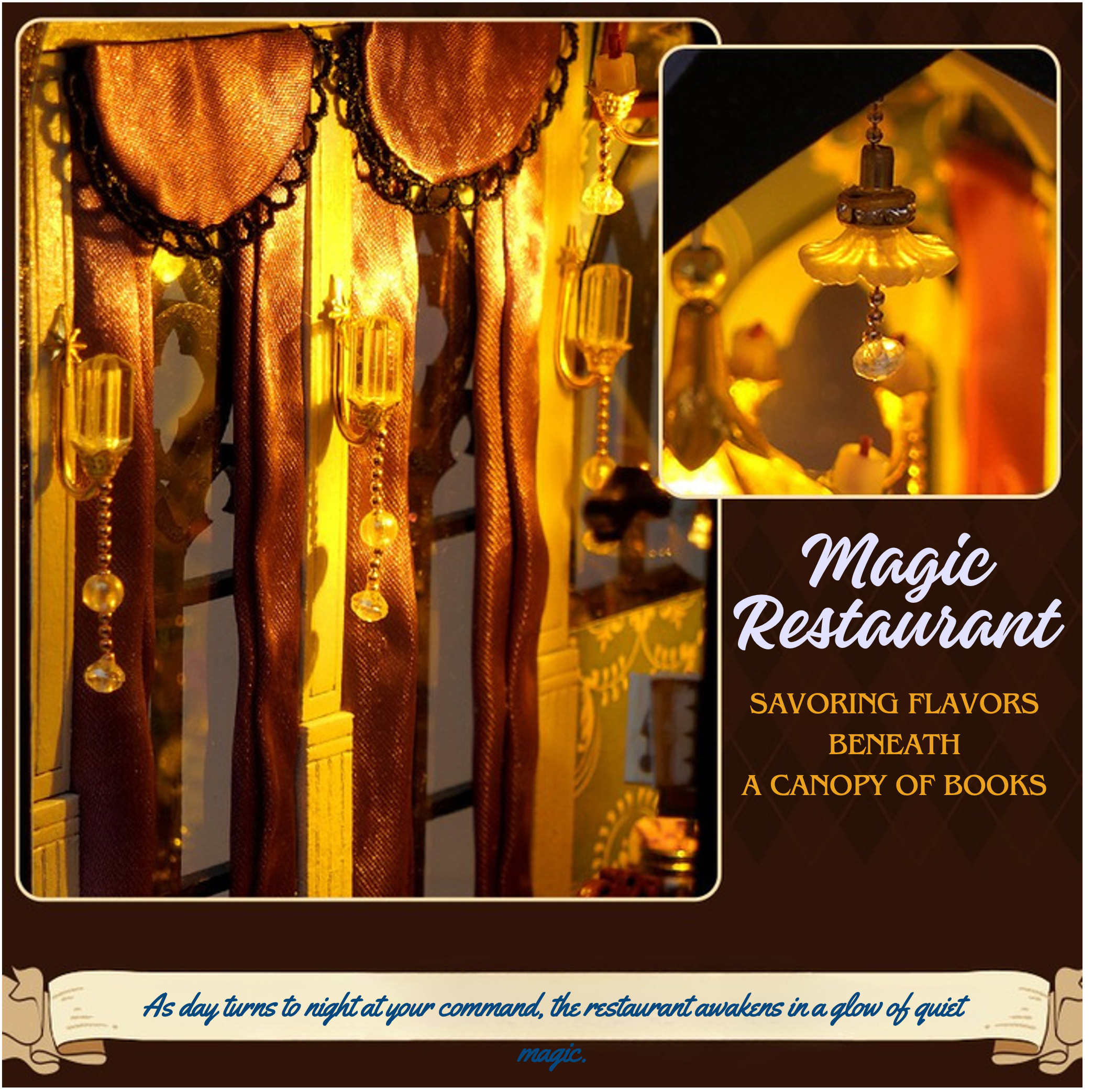 Rocoxia Magic Restaurant DIY Book Nook Kit - Rocoxia
