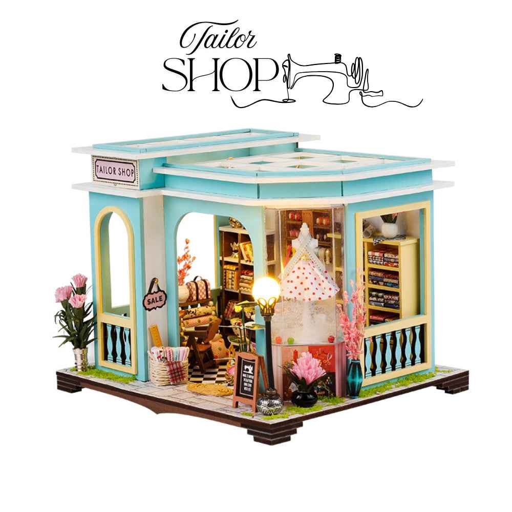 Angled Tailor Shop model against a white background.