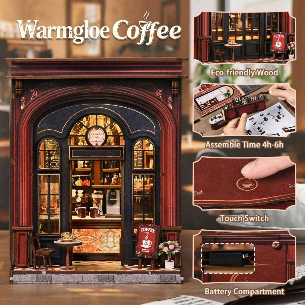 Warmglow Coffee DIY Book Nook Kit - ROCOXIA