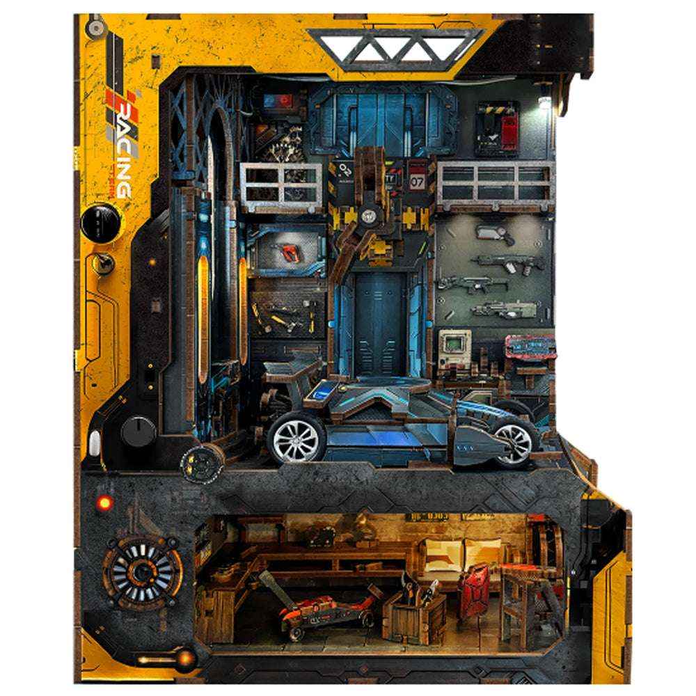 Rocoxia Automobile Workshop Book Nook Kit - Rocoxia