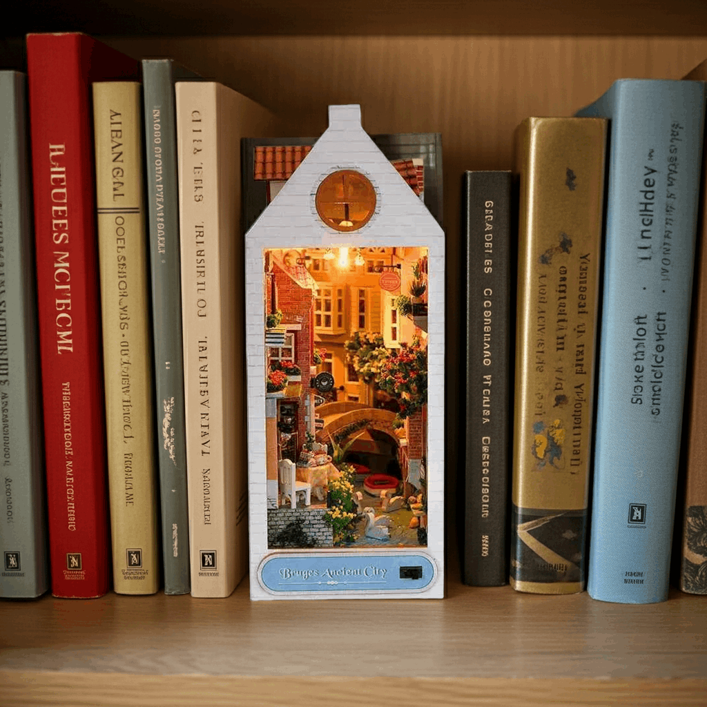 Bruges Ancient City DIY Book Nook Kit - Transport Yourself to Medieval Charm - ROCOXIA