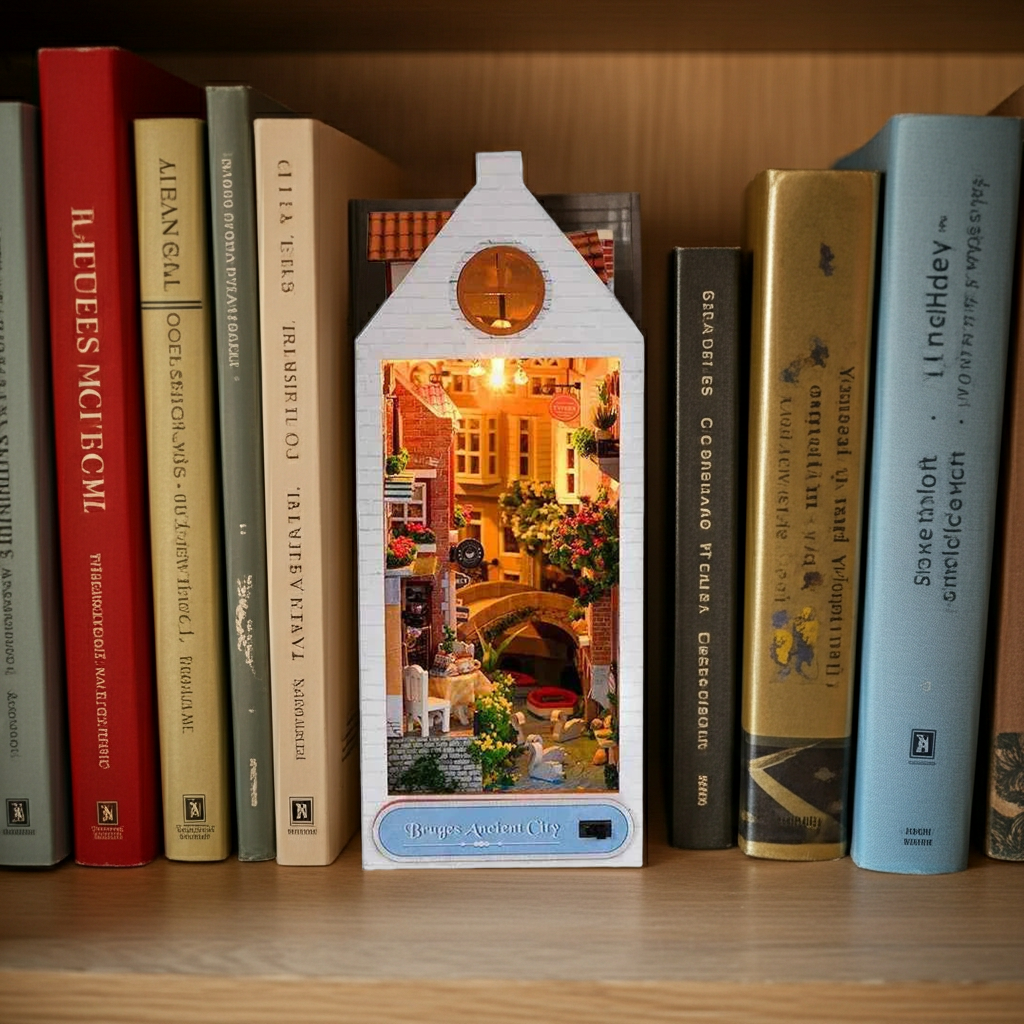 Bruges Ancient City DIY Book Nook Kit - Transport Yourself to Medieval Charm - ROCOXIA