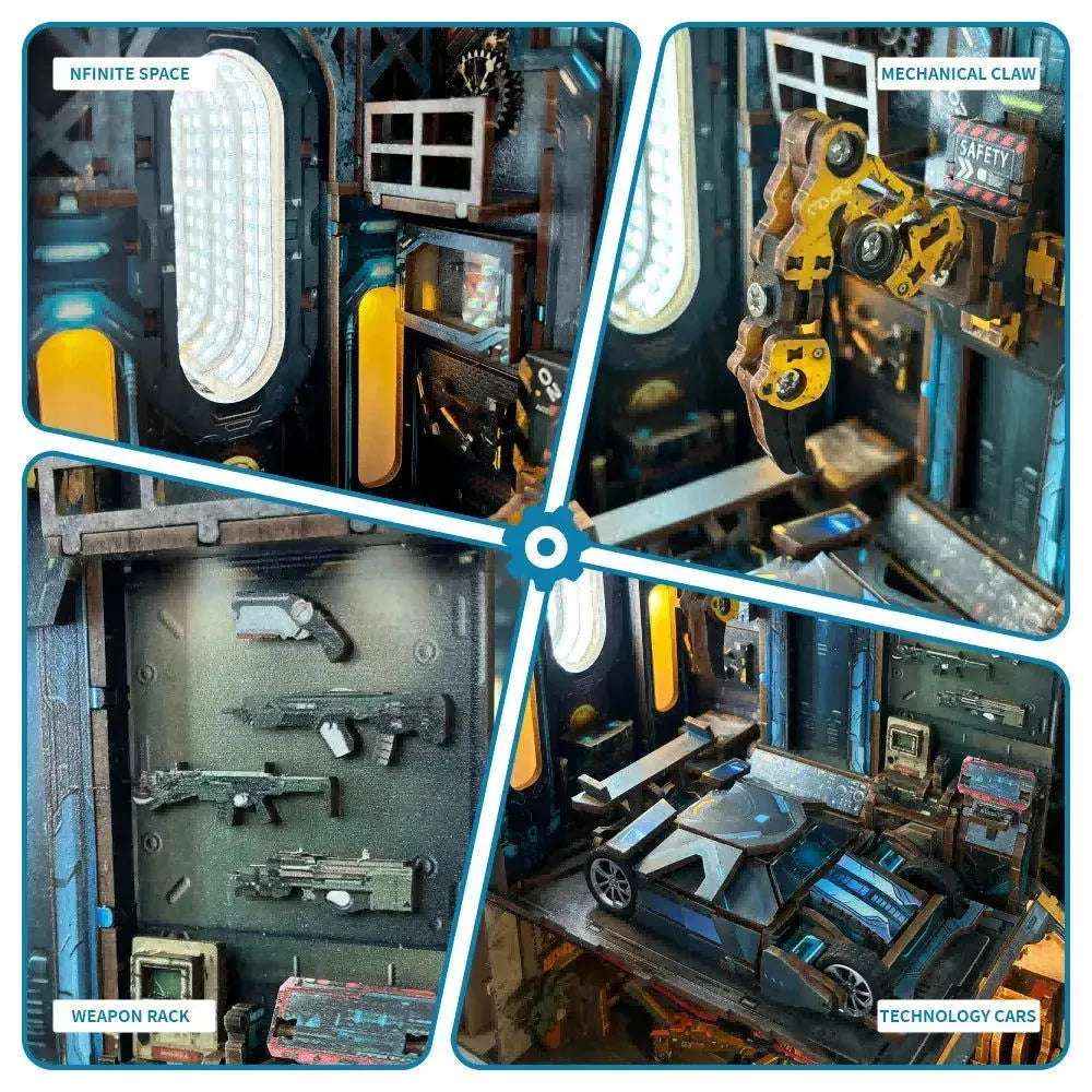 Rocoxia Automobile Workshop Book Nook Kit - Rocoxia