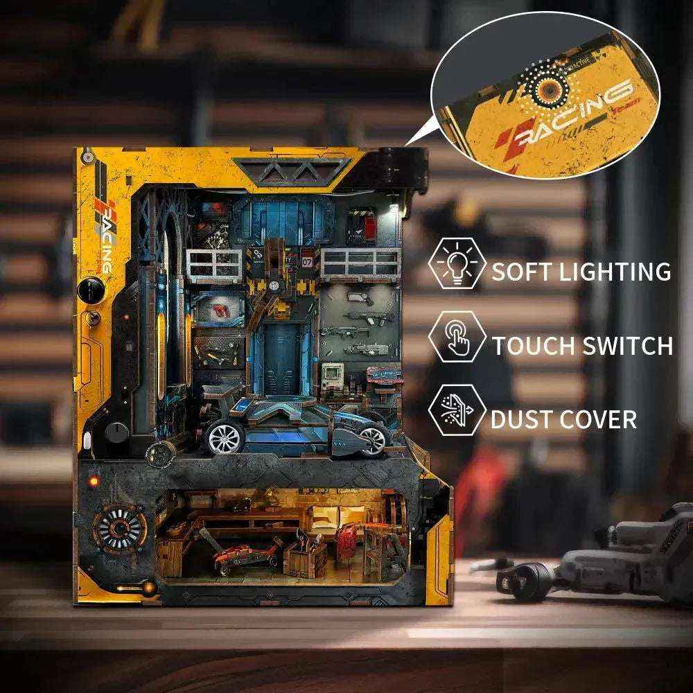 Rocoxia Automobile Workshop Book Nook Kit - Rocoxia