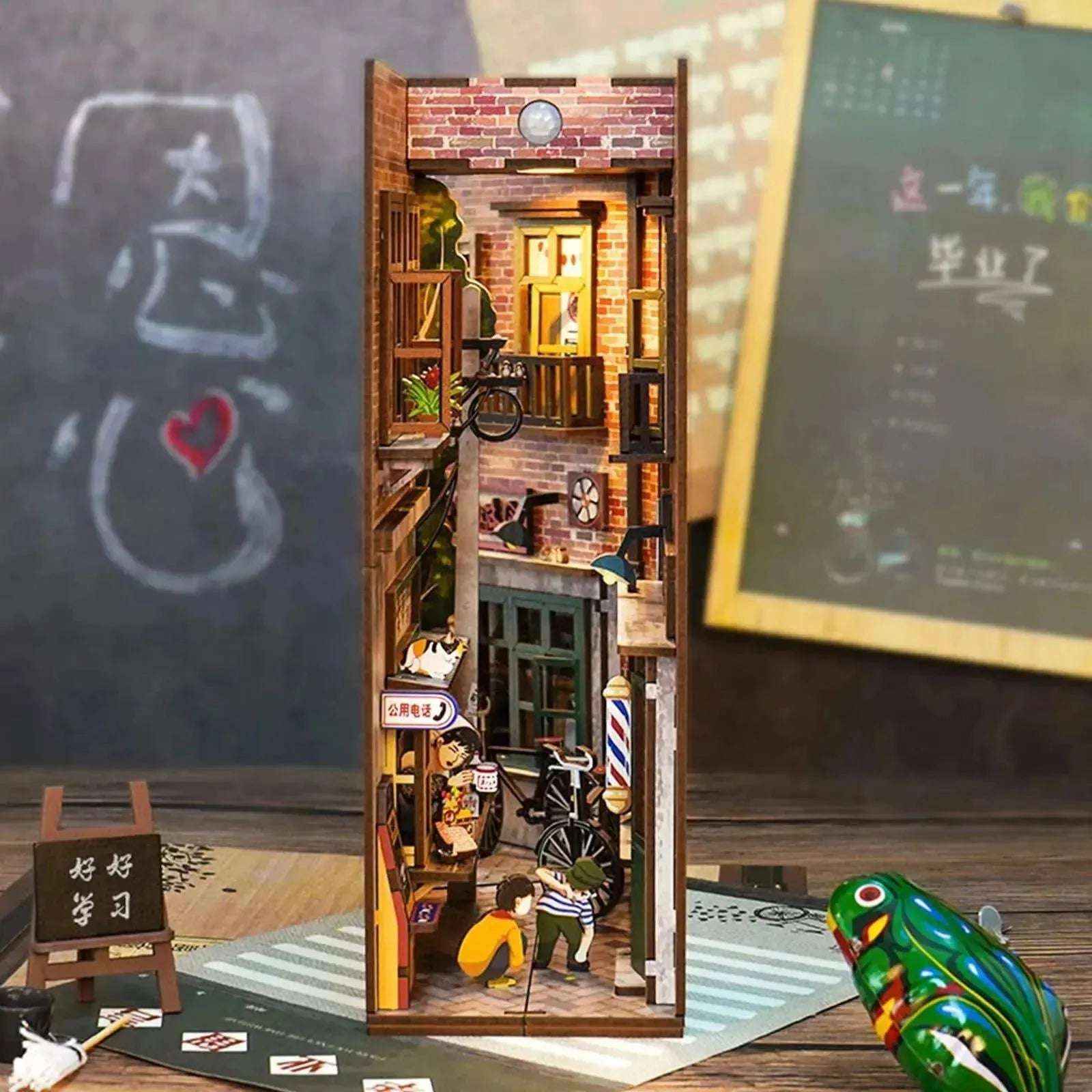 Rocoxia Happy Days in Old Alley DIY Book Nook Kit - Rocoxia