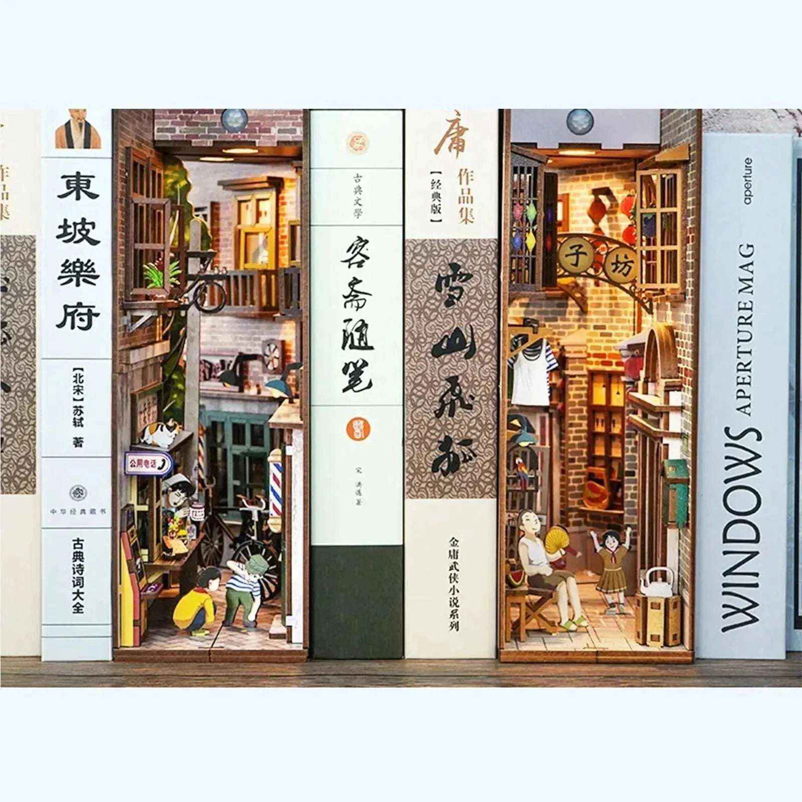 Rocoxia Happy Days in Old Alley DIY Book Nook Kit - Rocoxia