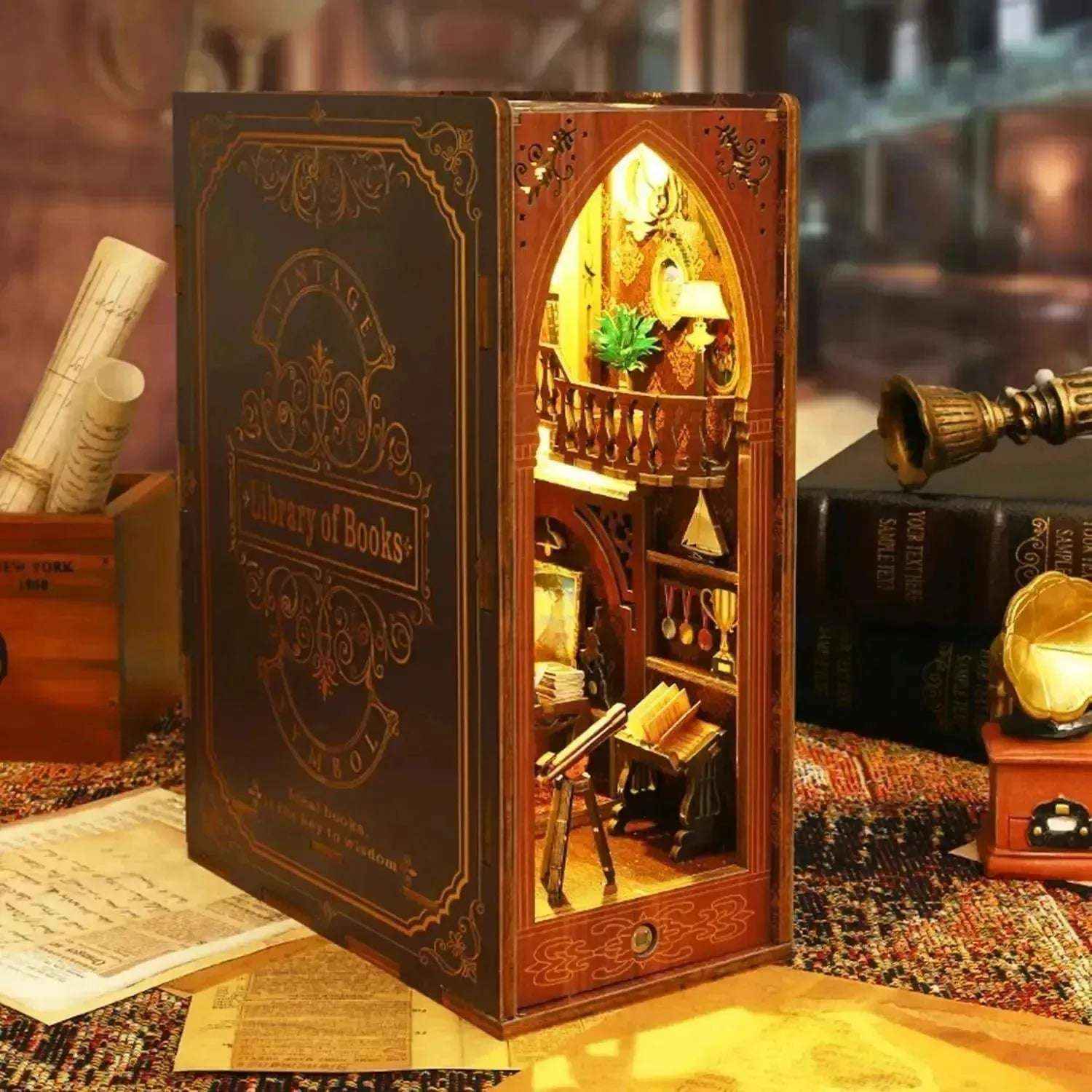 Rocoxia Library of Books DIY Book Nook Kit - Rocoxia