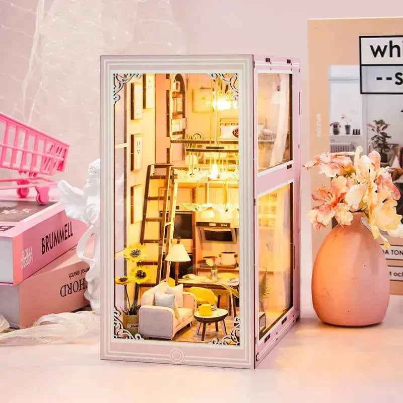 Rocoxia Pink Loft DIY Book Nook Kit - Rocoxia