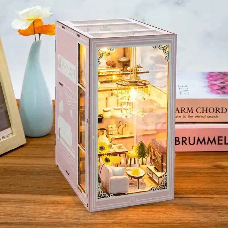 Rocoxia Pink Loft DIY Book Nook Kit - Rocoxia