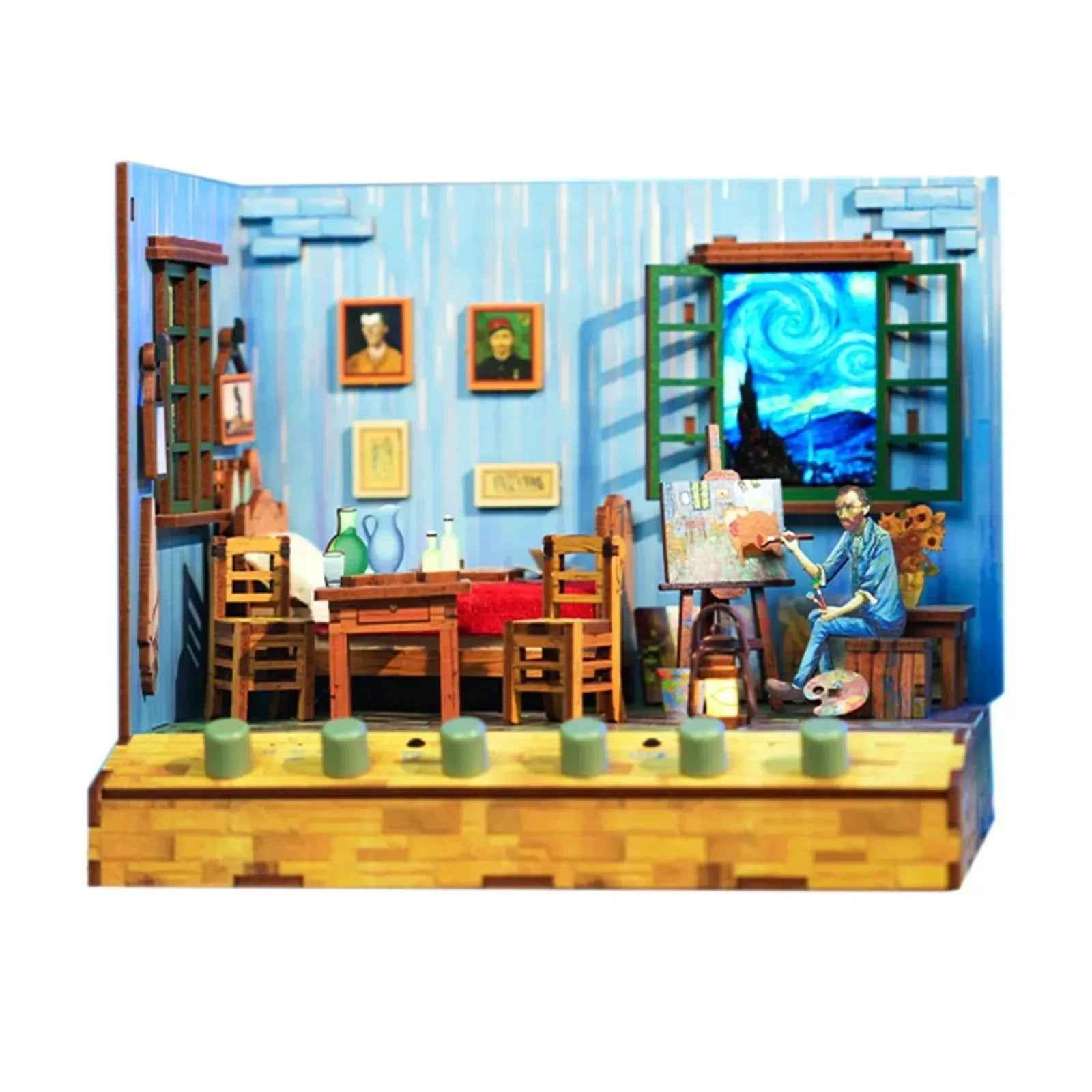 Rocoxia Van Gogh's Dream DIY Wood Dollhouse Kit - Rocoxia