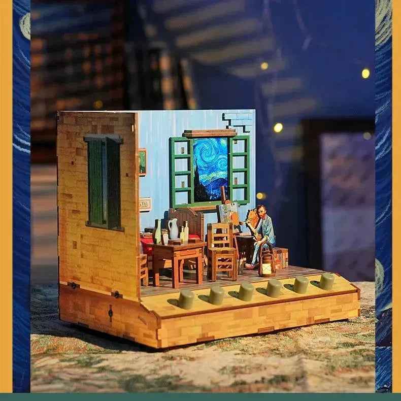Rocoxia Van Gogh's Dream DIY Wood Dollhouse Kit - Rocoxia