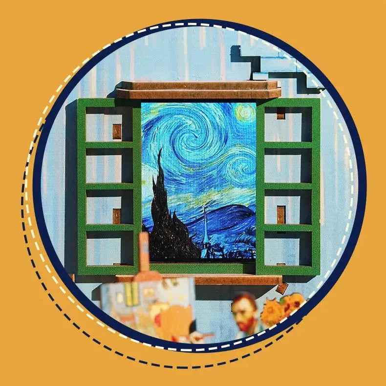 Rocoxia Van Gogh's Dream DIY Wood Dollhouse Kit - Rocoxia