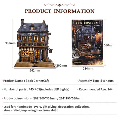 Book Corner Cafe DIY Book Nook Kit