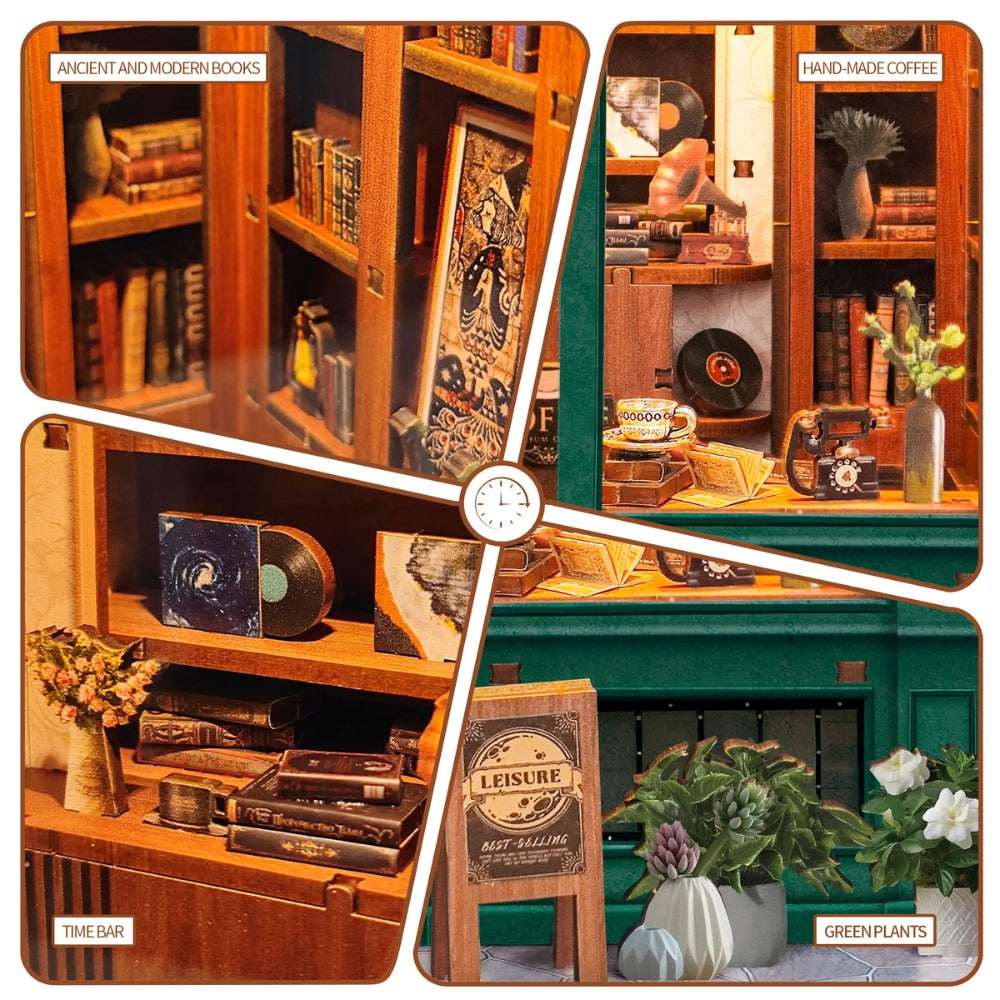 Moments In Time DIY Book Nook Kit - Whispers Between the Shelves - ROCOXIA