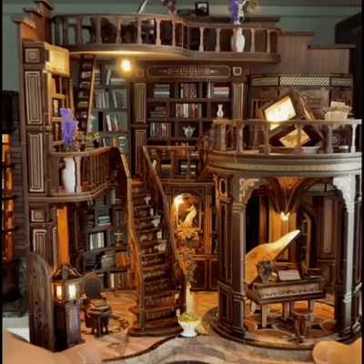 Dreamy Book Hall DIY Miniature Kit