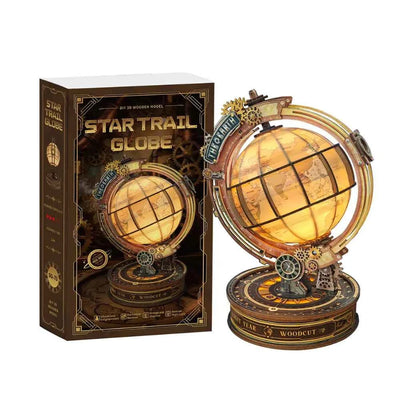 Star Trail Globe DIY 3D Wooden Model