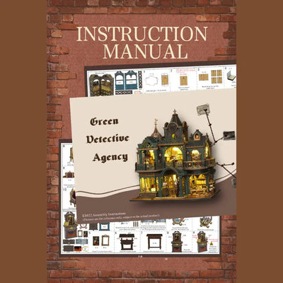 Green Detective Agency DIY Mini House Kit l DIY Miniature Kit - ROCOXIA