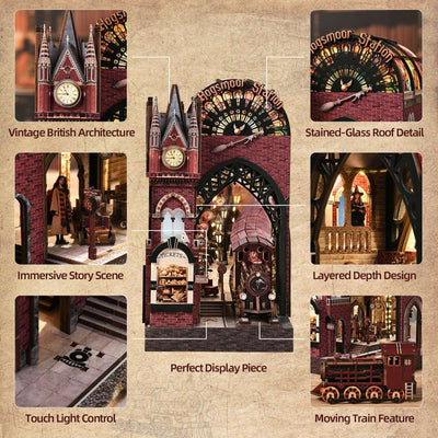 Hogsmoor Station DIY Book Nook Kit - ROCOXIA