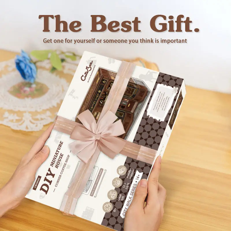 Gift box image of Corner Coffee Shop DIY miniature book nook