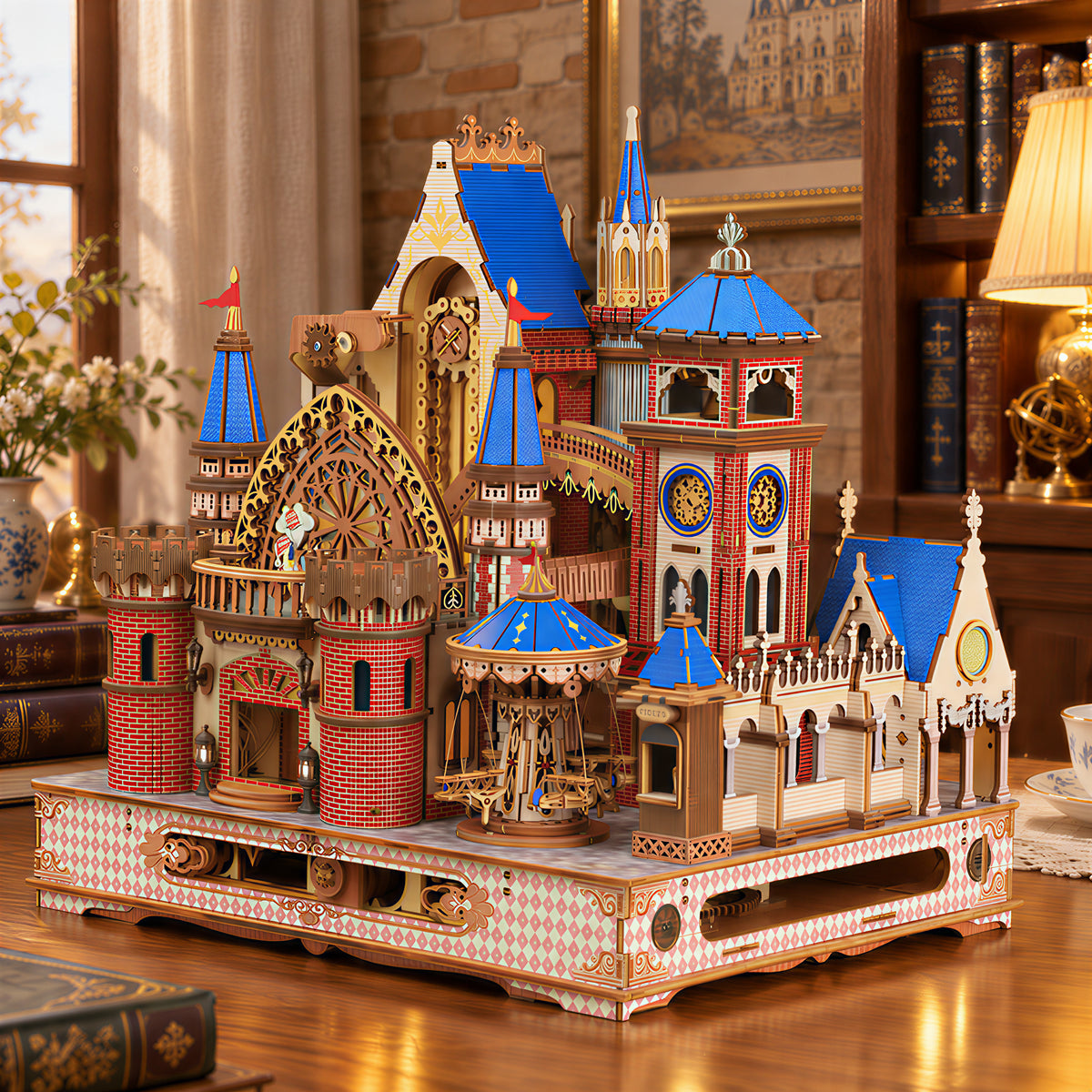 DIY Miniaturarchitektur-Bausatz Schloss Annecy ｜ 3D-Holz-Mechanik-Puzzle