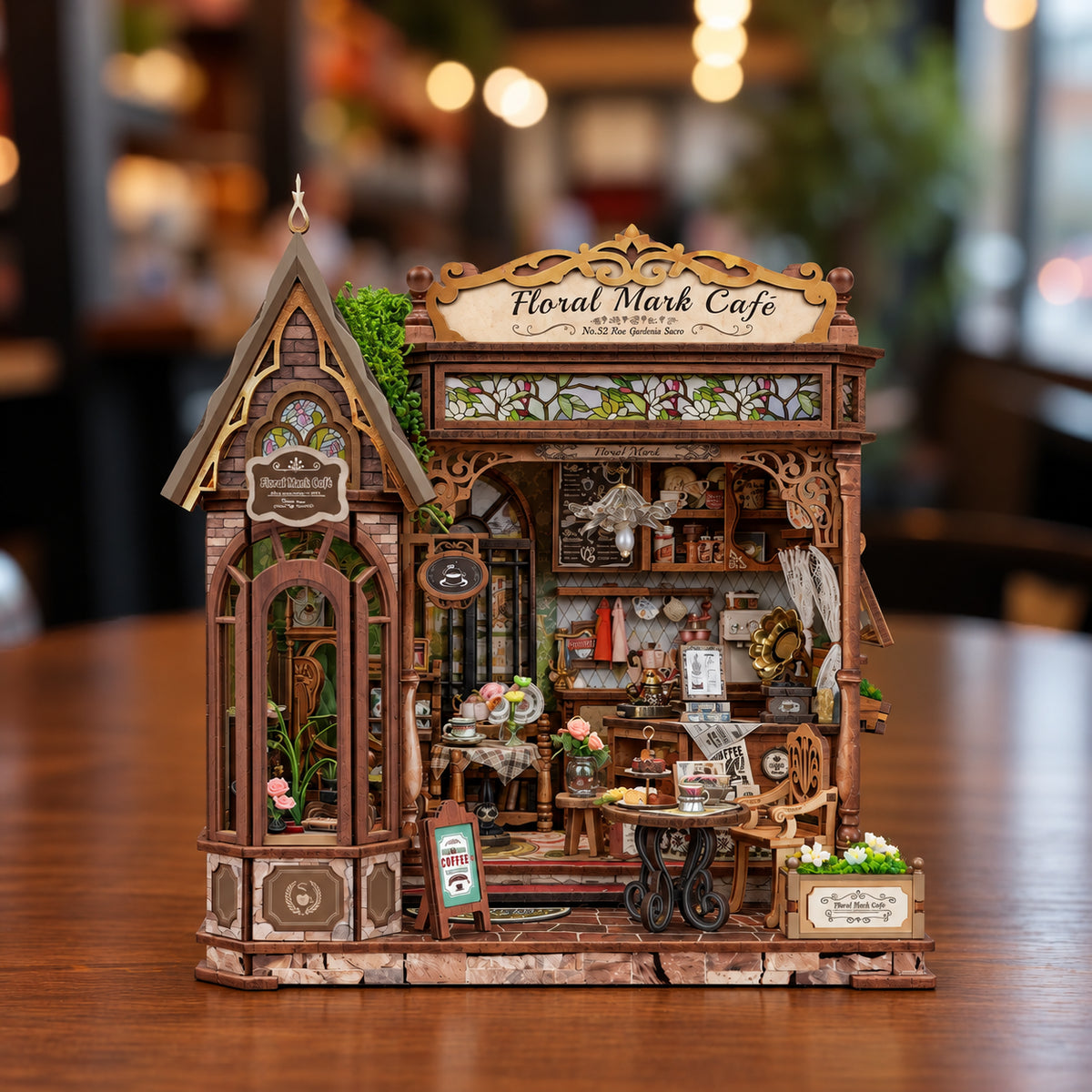 Floral Mark Café DIY Book Nook Kit