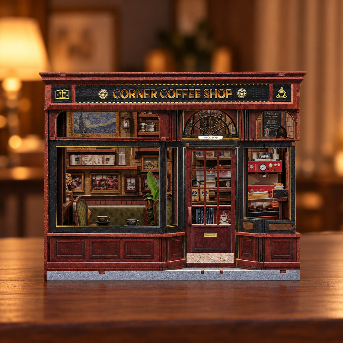 Corner Coffee Shop DIY Miniature Kit