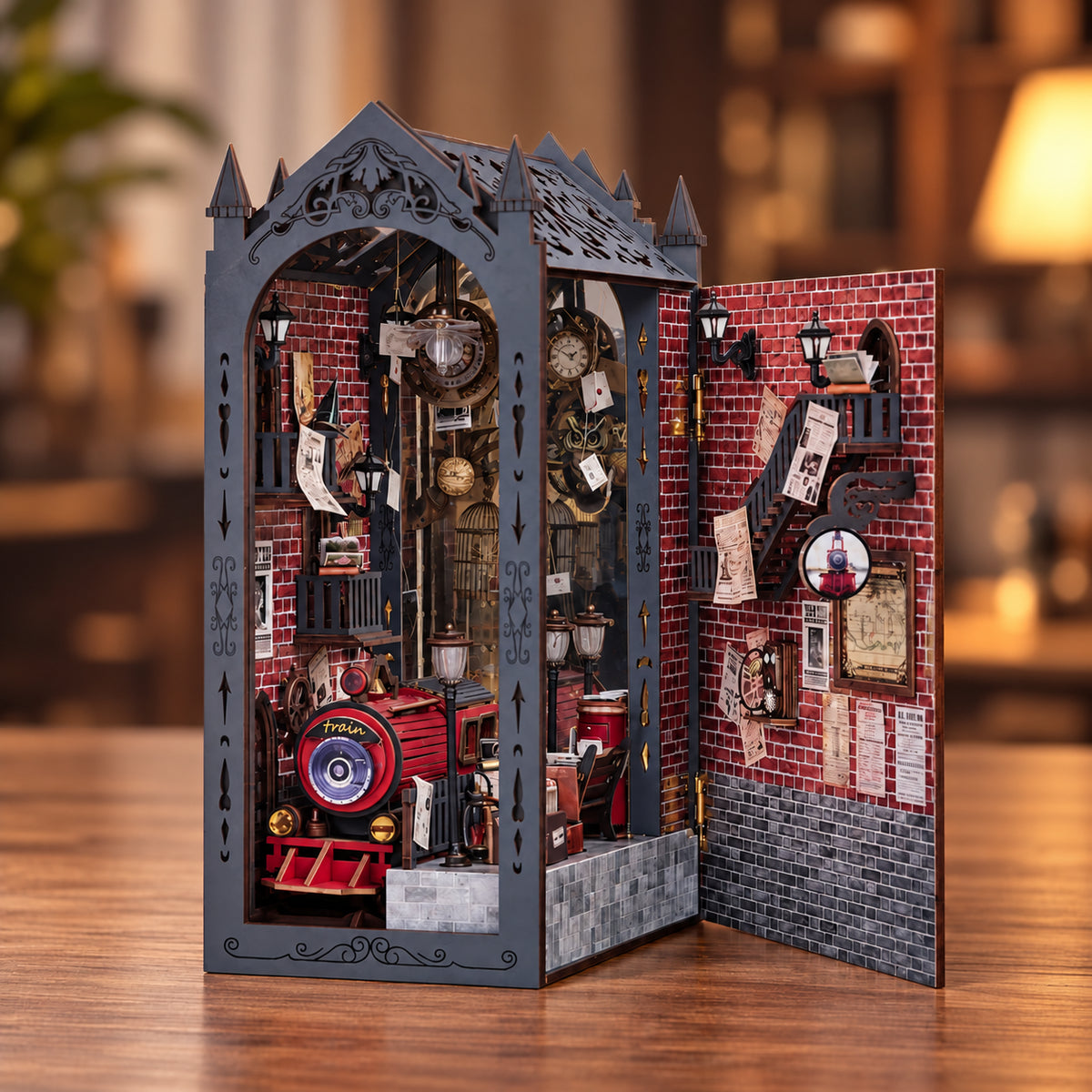 Fancy Train Platform DIY Book Nook Kit