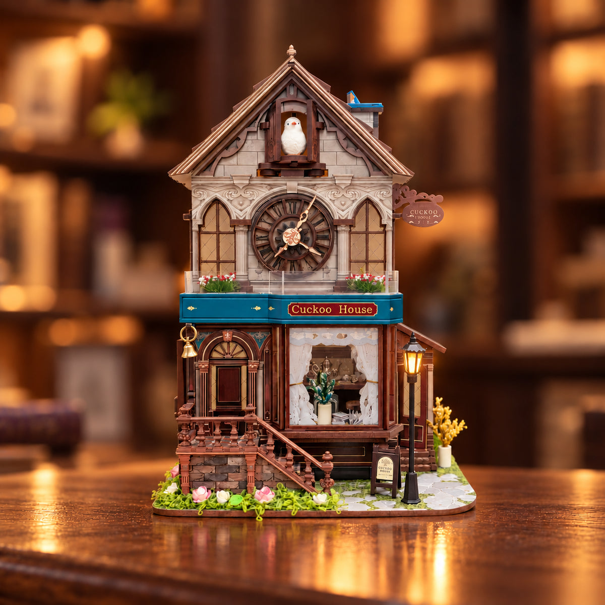 Cuckoo Clock House Mechanical 3D Wooden Puzzle Kit