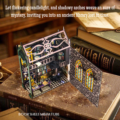 Rocoxia Ancient Library DIY Book Nook Kit - Rocoxia