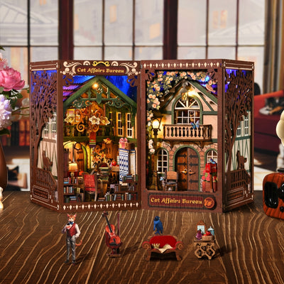 Cat Affairs Bureau DIY Book Nook Kit - ROCOXIA