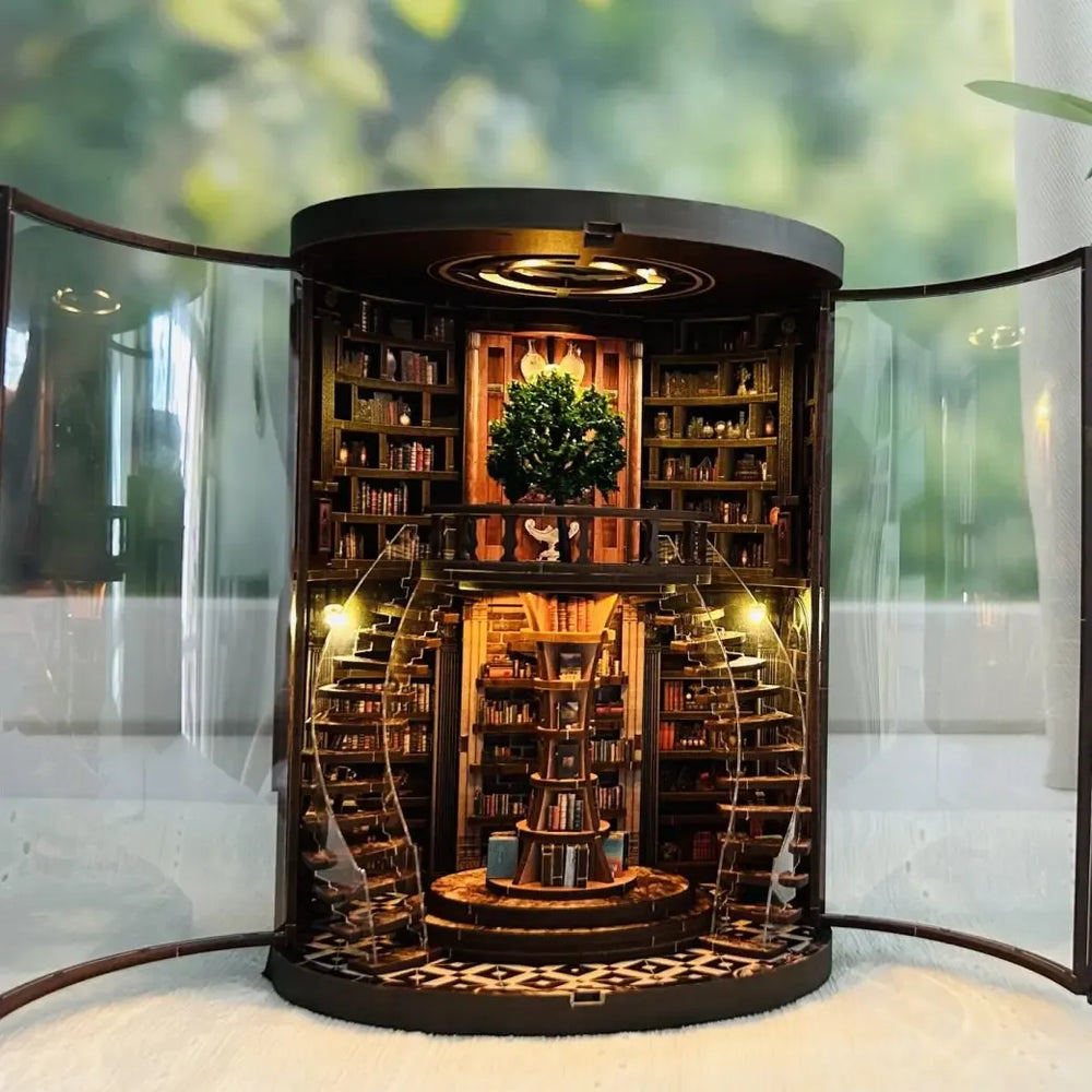 Openable Transparent Dust Cover — Wisdom Rings Books Repository DIY Book Nook Kit
