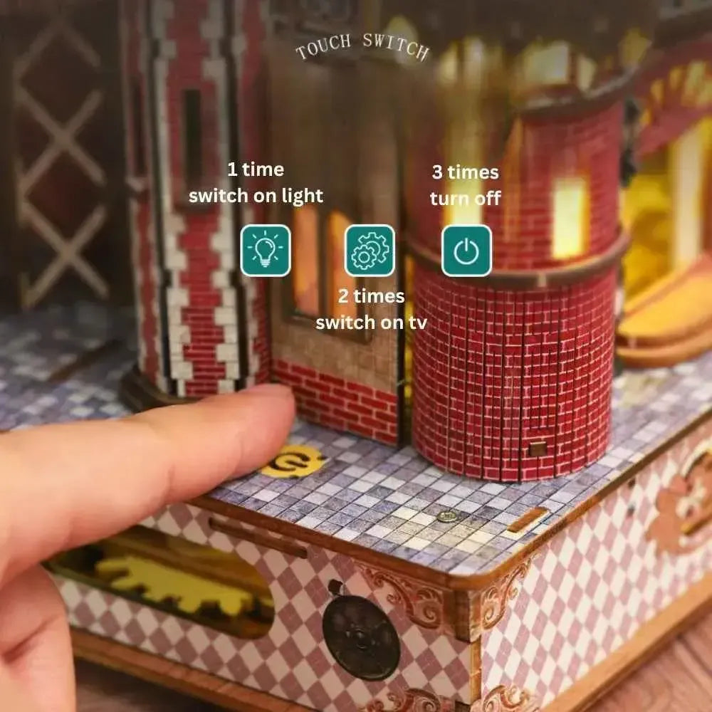 Three-Mode Touch Lighting — DIY Miniaturarchitektur-Bausatz Schloss Annecy ｜ 3D-Holz-Mechanik-Puzzle