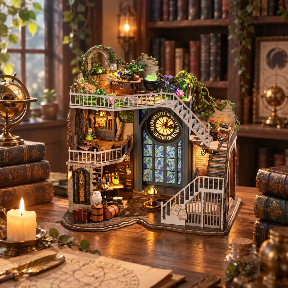 Multi-Level Wizard’s Hideaway — Magician's Hut DIY Mini House Kit l DIY Miniature Kit