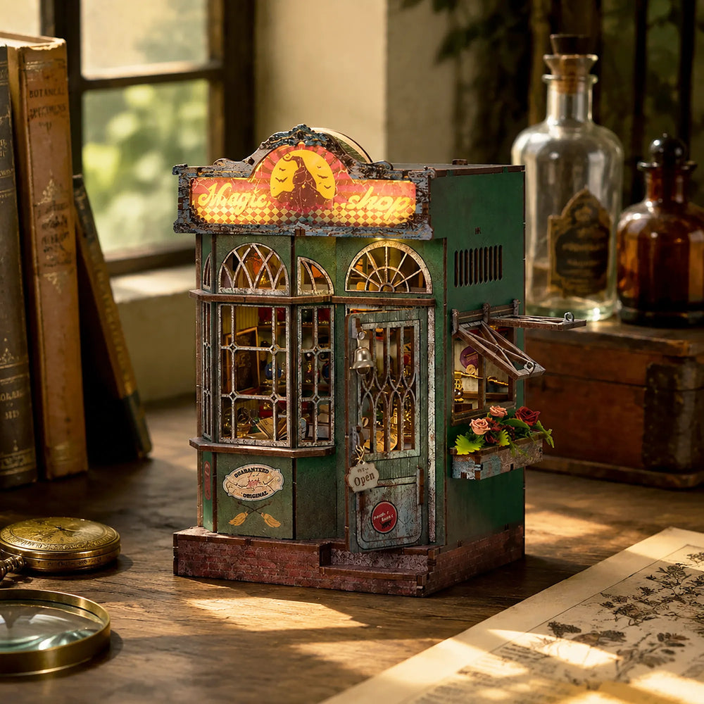 A Charming Magic Shop to Explore — DIY-Bücherregaleinsatz „Zauberladen“