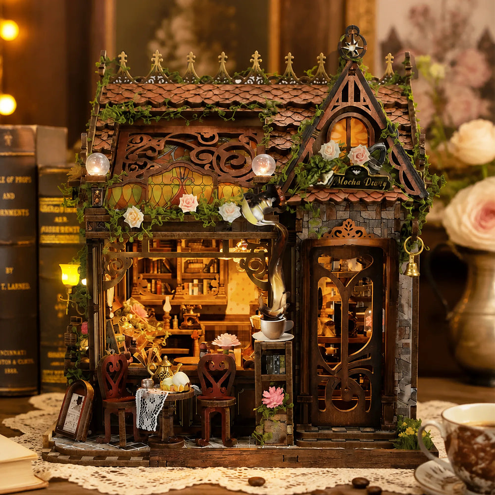 Cozy European Café Design — Mocha Diary DIY Mini House Kit | DIY Miniature Kit