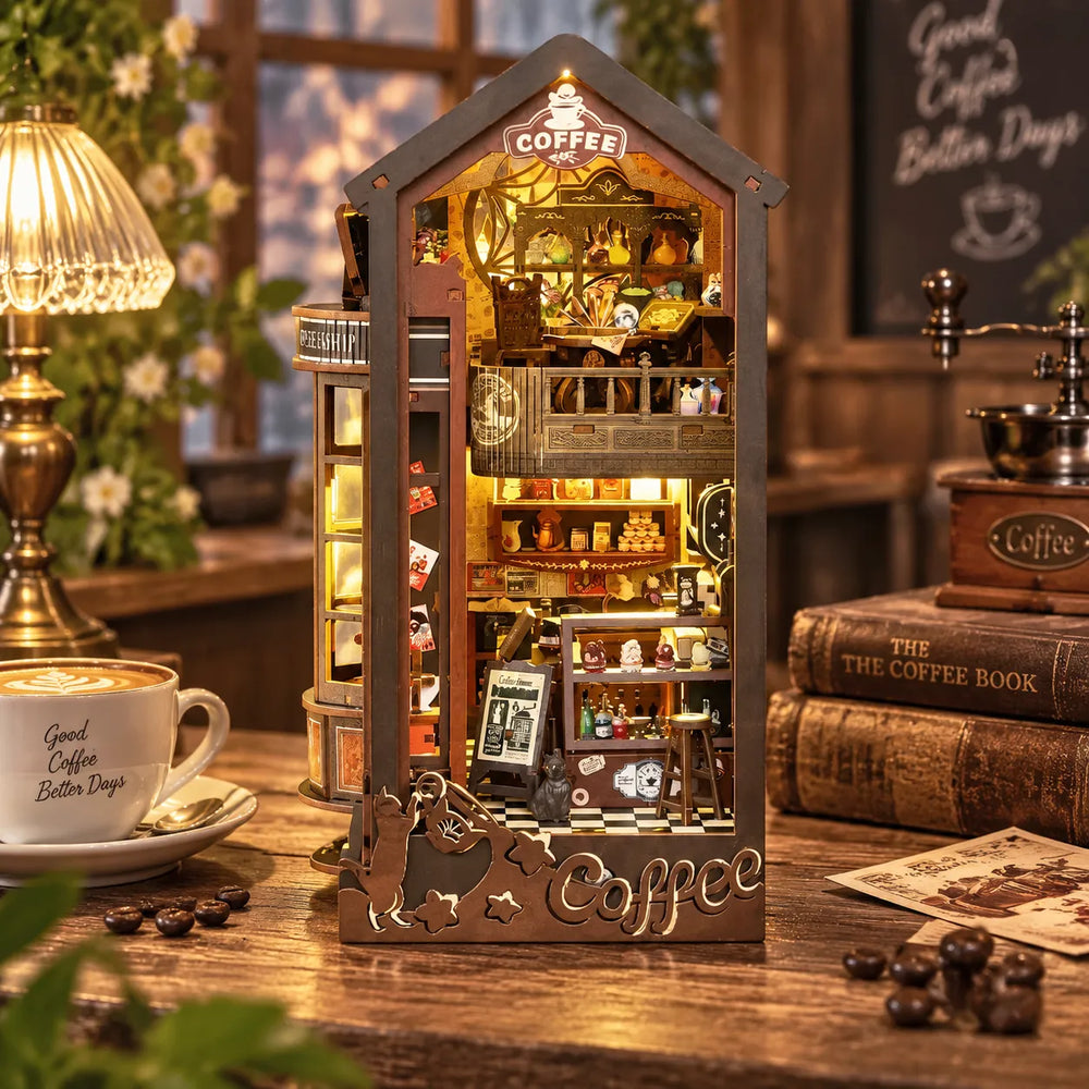 A Cozy Café with a Touch of Magic — Magic Coffee House DIY Book Nook Kit