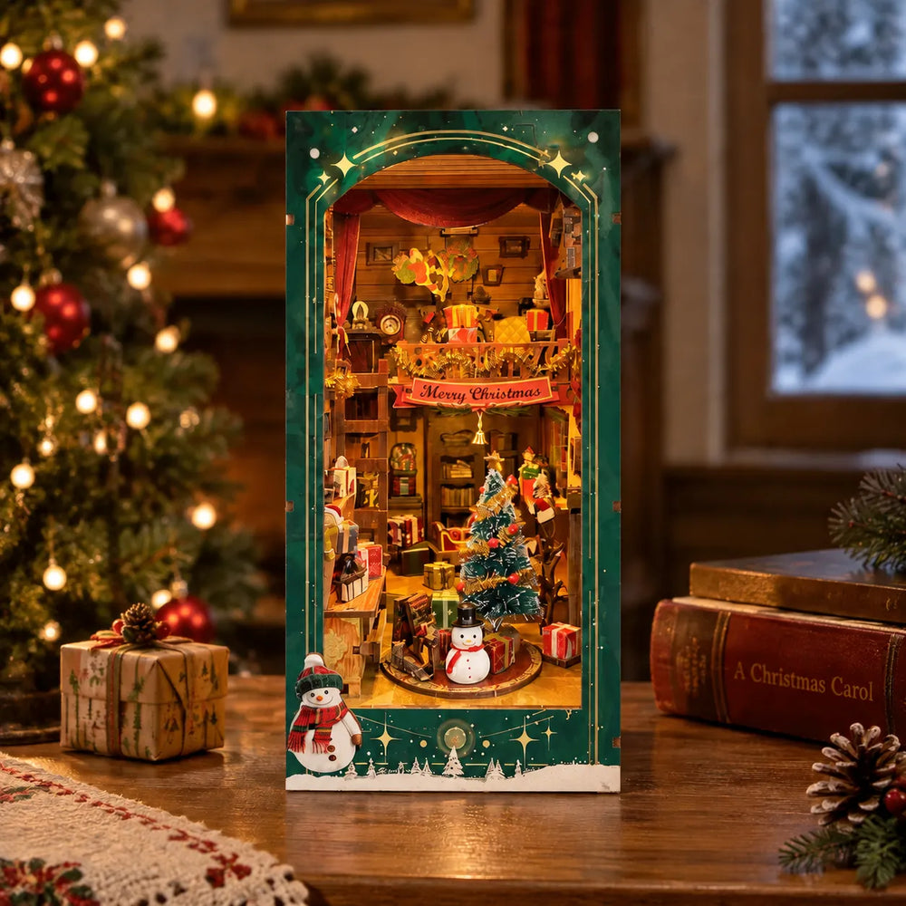 Cozy Christmas Gift Shop — Jingle Cabin DIY Bücherregal-Eckbausatz