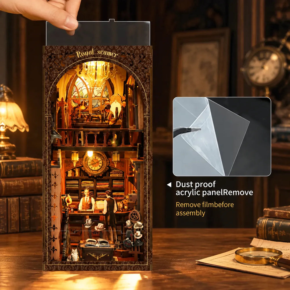 Dust-Free Display — Royal Seamer DIY Book Nook Kit