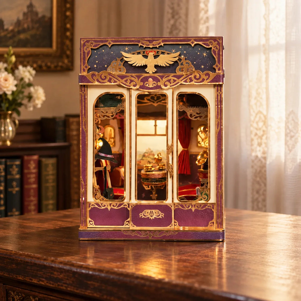 A Luxurious Magical Carriage — Train Cabin Series – Magical Journey Motion Scene DIY Book Nook Kit