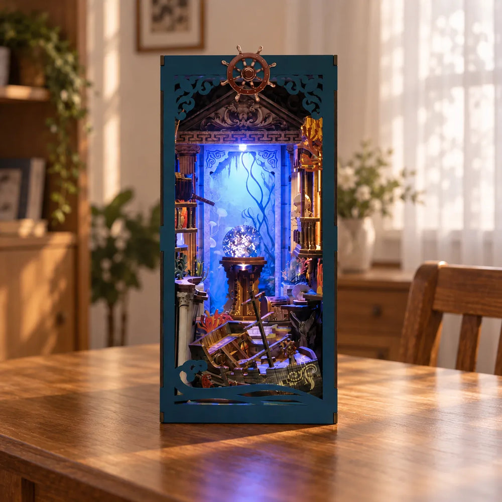 A Mysterious Underwater Sanctuary — Riddle on the Seabed DIY Book Nook Kit