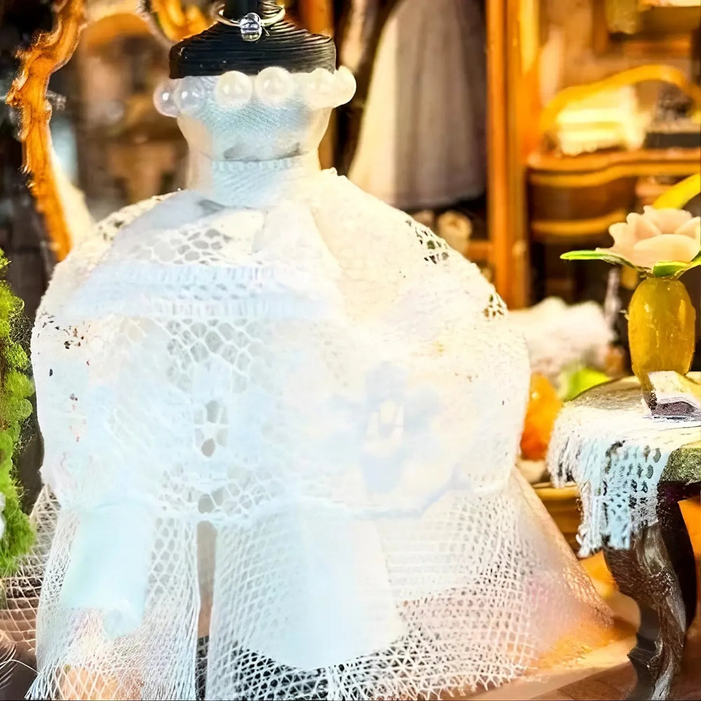 Pearl-Trimmed Lace Bridal Gown — Dream Dress Studio DIY Miniature Kit
