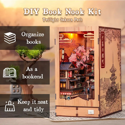 Twilight Sakura Path DIY Book Nook Kit - ROCOXIA
