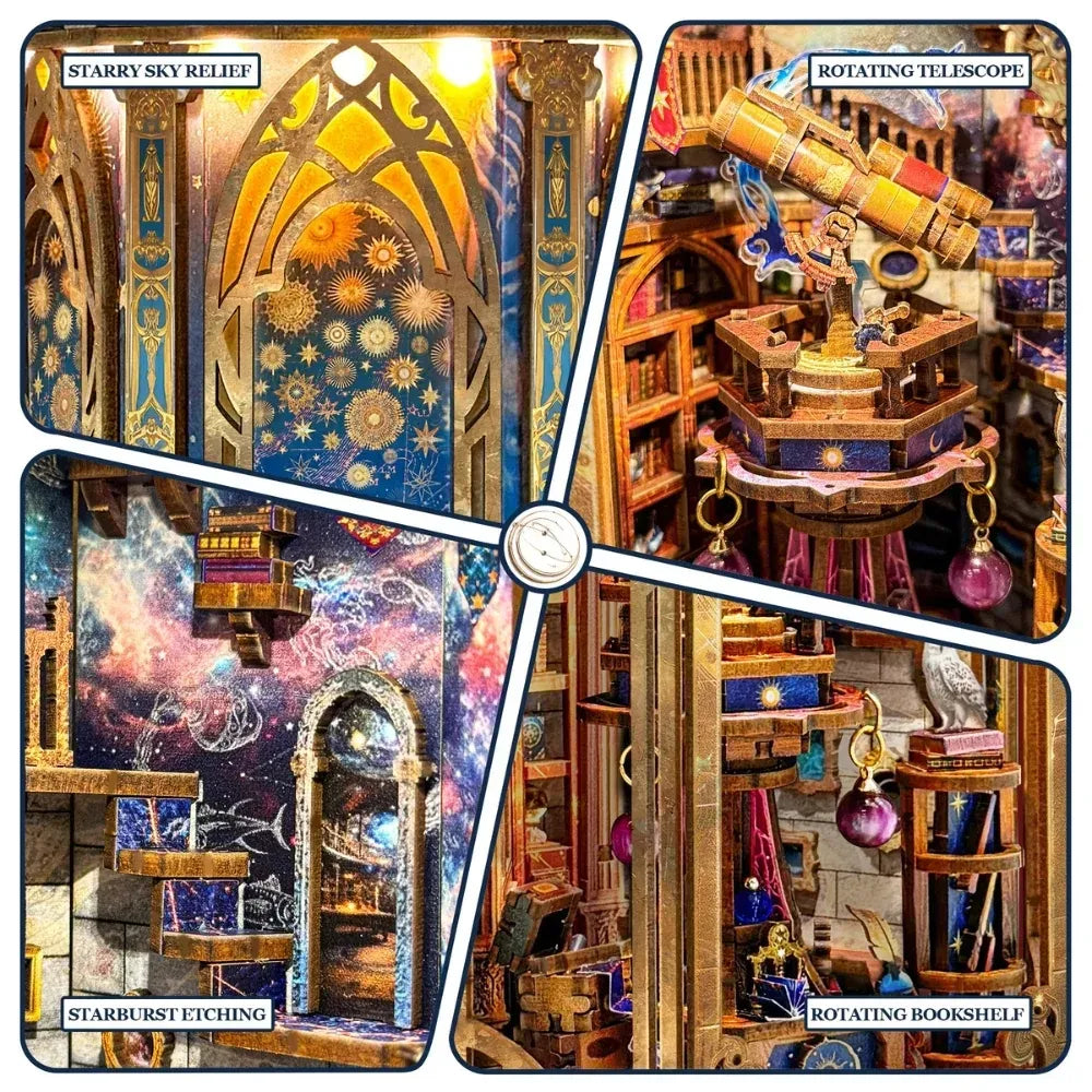 Meticulously Crafted Rich Details — The Lantern of Galaxy DIY Book Nook Kit