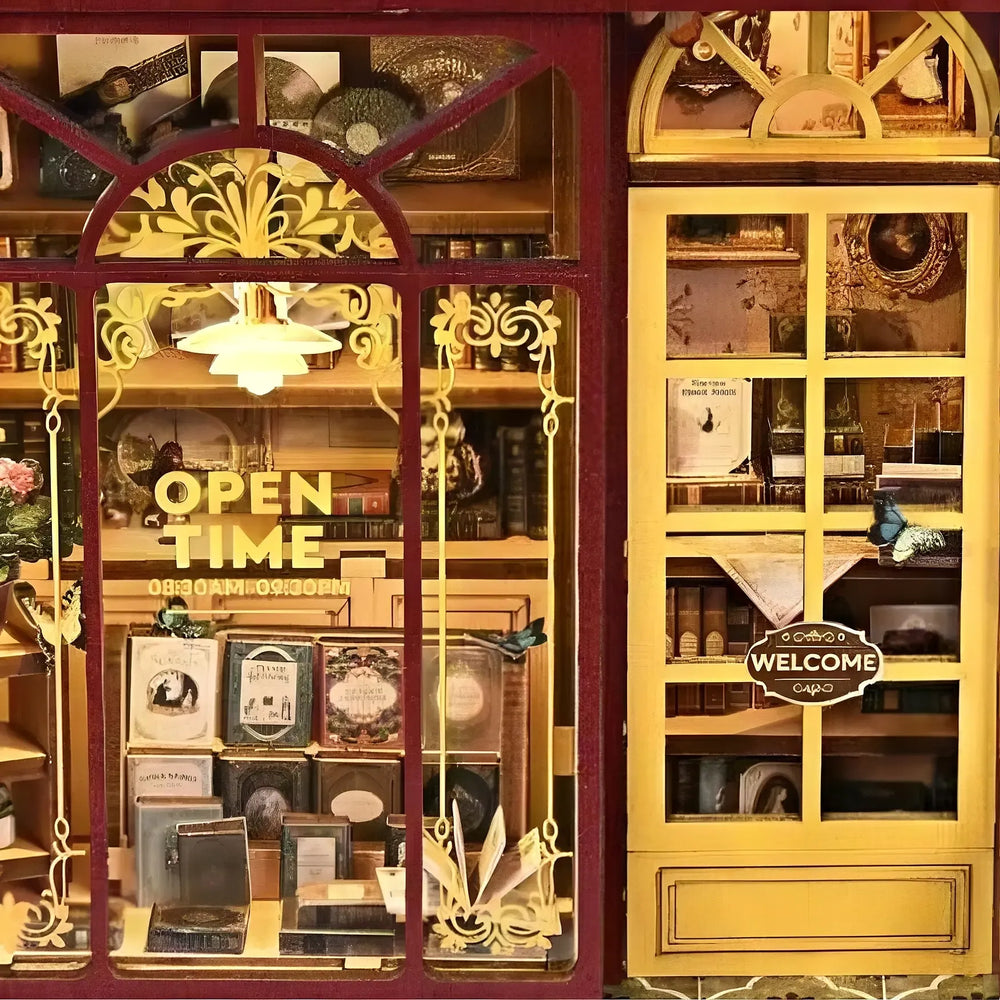 Ornate Arched Windows & Glass Doors — Holiday Bookstore DIY Story Frame Puzzle Kit