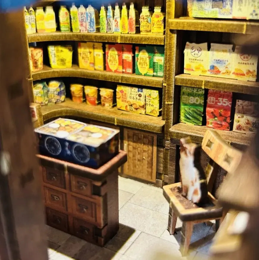 Tiny Snacks & Fully Stocked Shelves — Kasuga Grocery Store DIY Mini Book Nook Kit