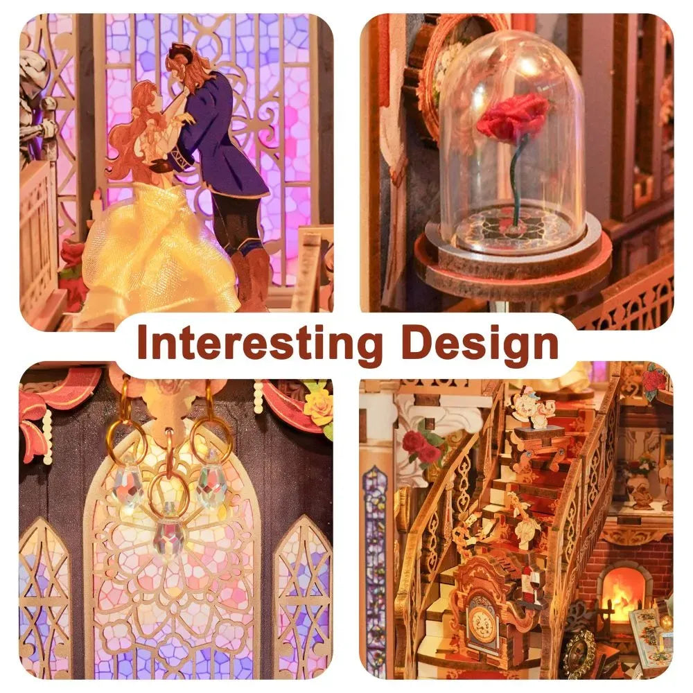Enchanting Stained-Glass Windows — Kit de diorama "La Belle et la Bête" à monter soi-même