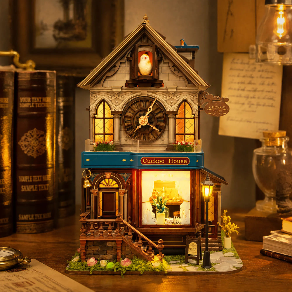 Vintage Cuckoo Clock House — Cuckoo Clock House Mechanical 3D Wooden Puzzle Kit